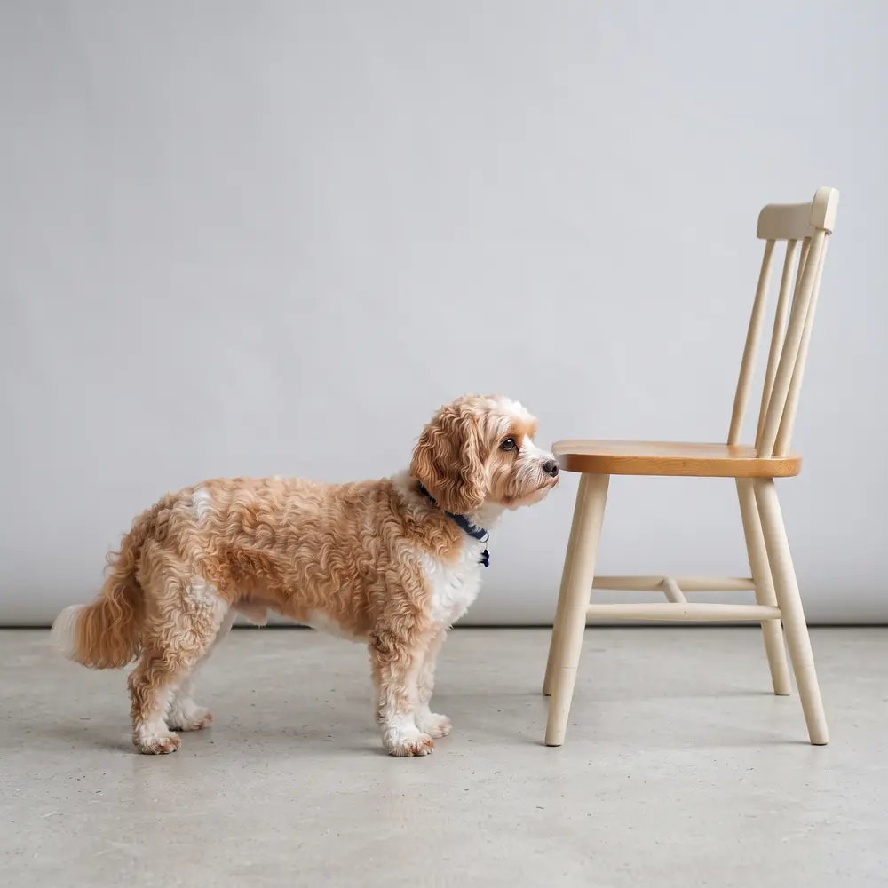 Illustration of a Cavachon: grown, about 5–9 kg. Not a photograph of a puppy for sale.