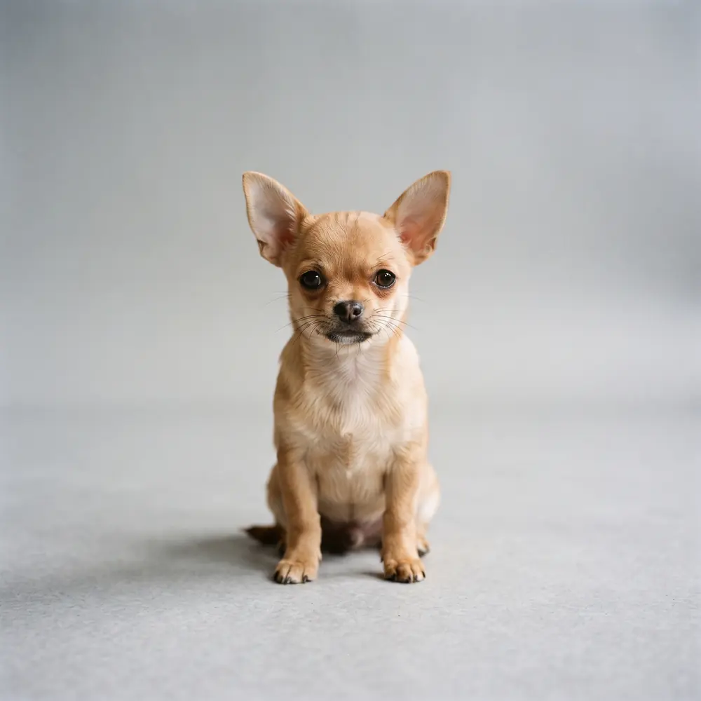 Illustration of a Chihuahua: fawn coat. Not a photograph of a puppy for sale.