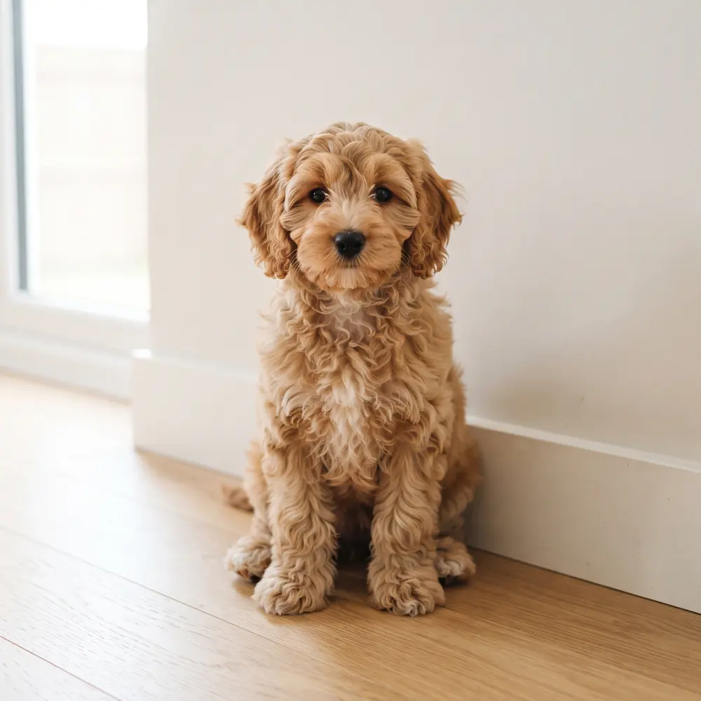 Illustration of a Cockapoo: the breed standard colour coat. Not a photograph of a puppy for sale.