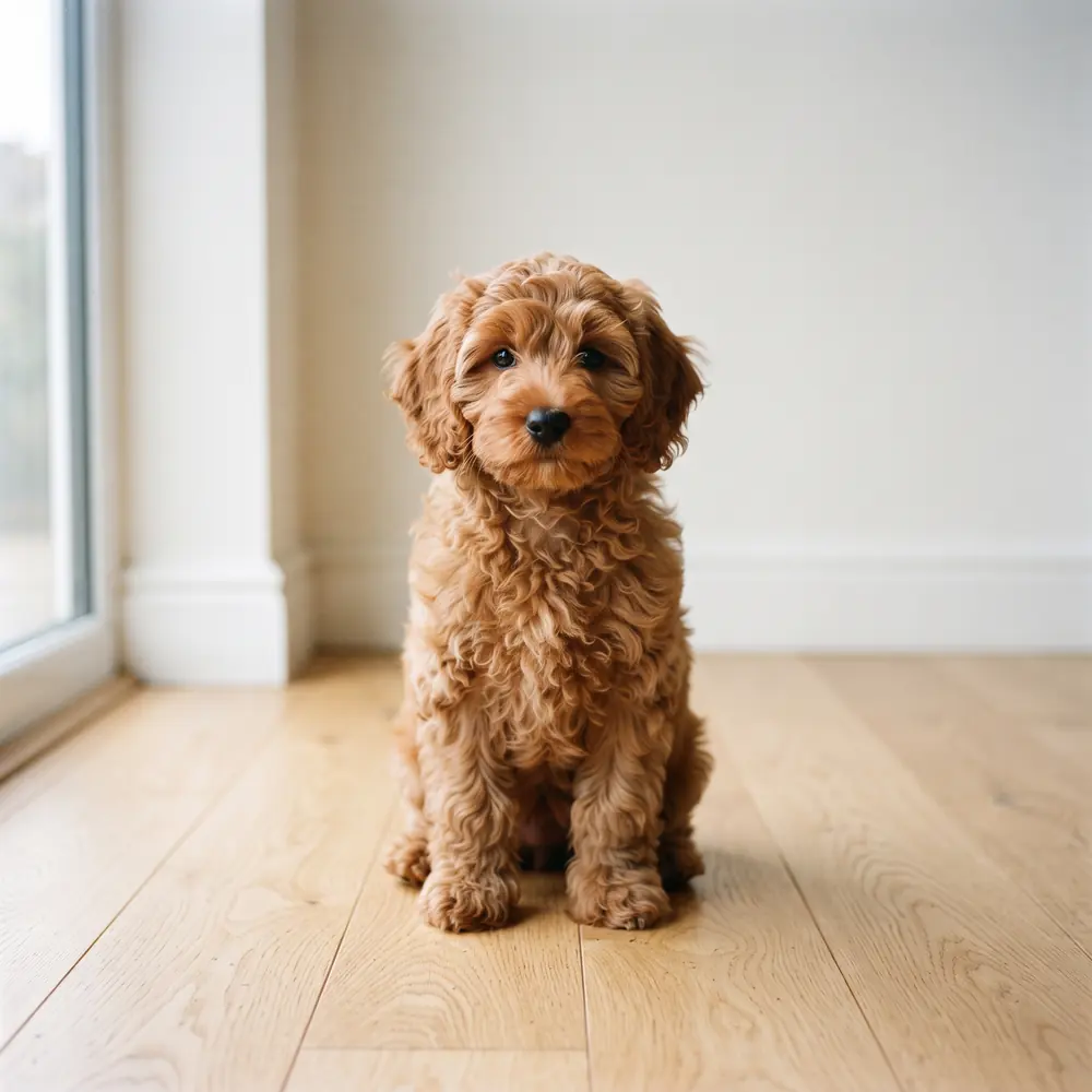 Illustration of a Cockapoo: the breed standard colour coat. Not a photograph of a puppy for sale.