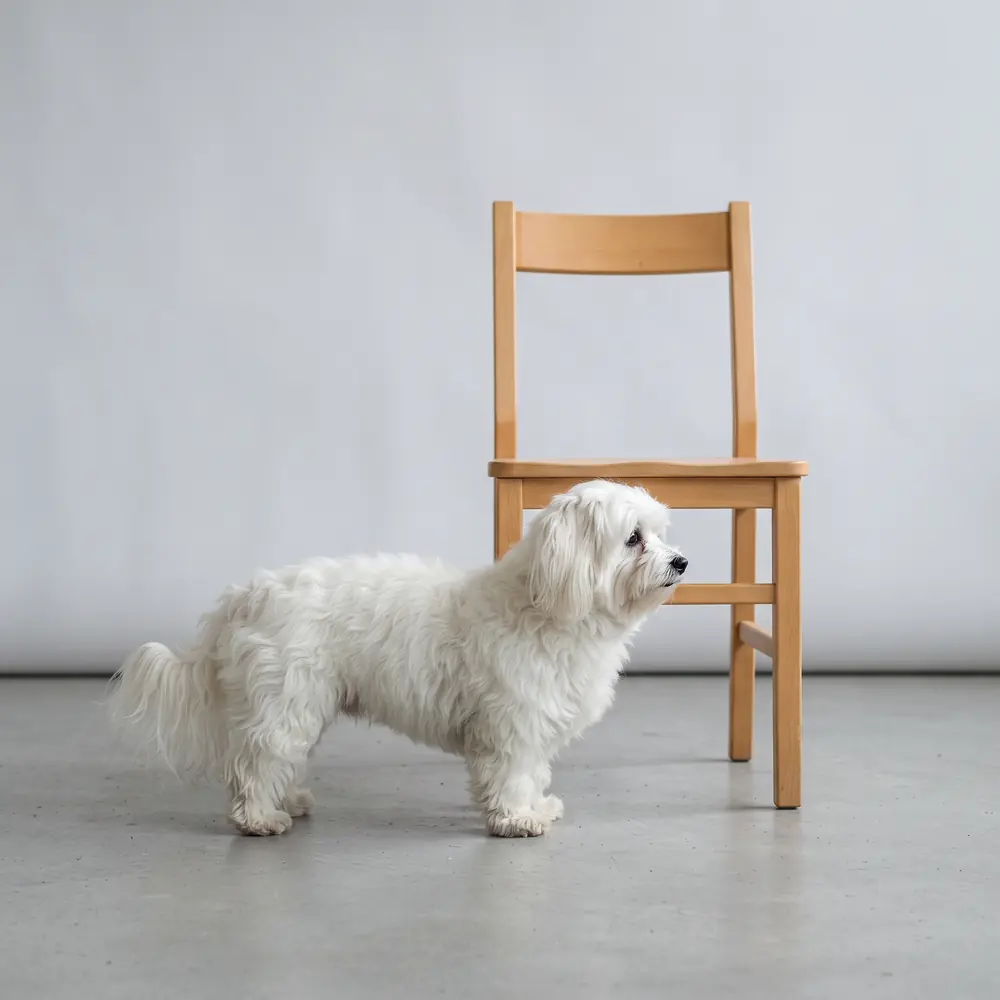 Illustration of a Coton de Tulear: grown, about 4–6 kg. Not a photograph of a puppy for sale.