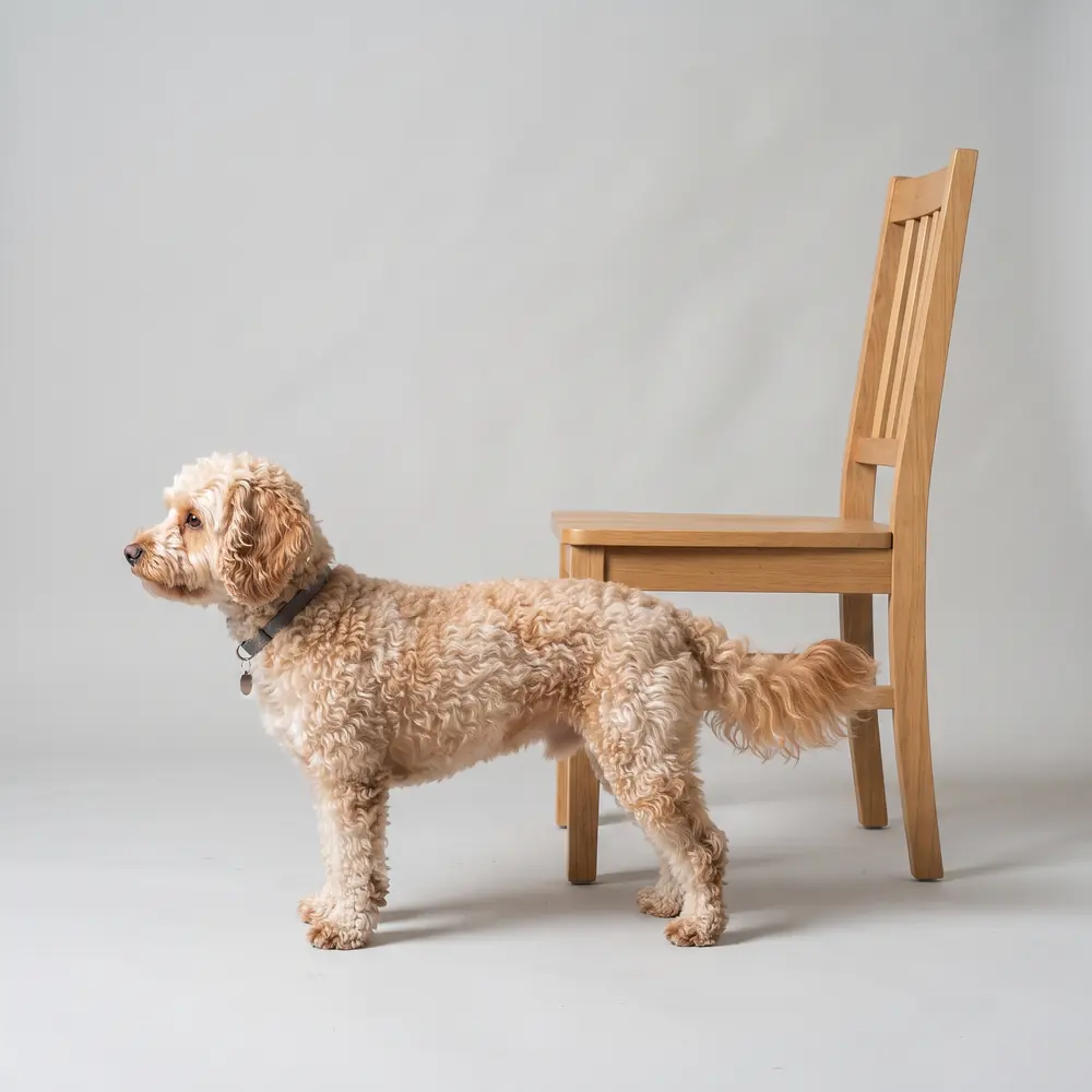 Illustration of a Poochon: grown, about 4–8 kg. Not a photograph of a puppy for sale.