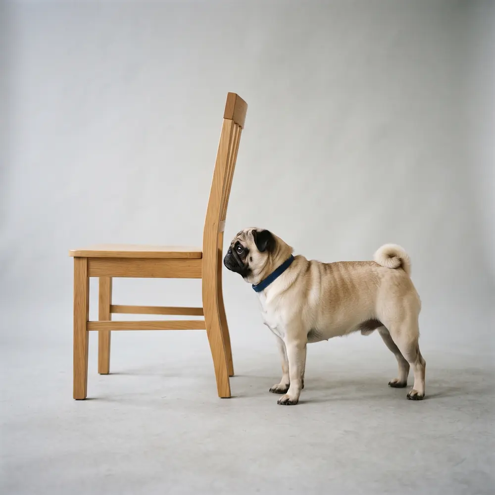 Illustration of a Pug: grown, about 6–9 kg. Not a photograph of a puppy for sale.