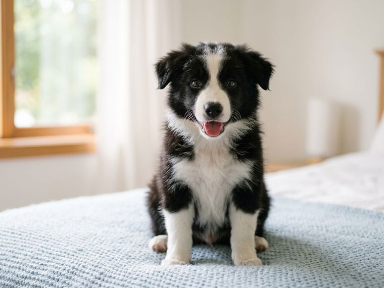 Black & White Border Collie puppy for sale in Singapore