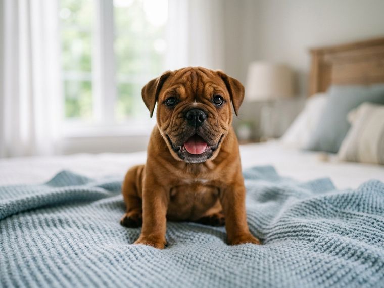 Red British Bulldog puppy for sale in Singapore
