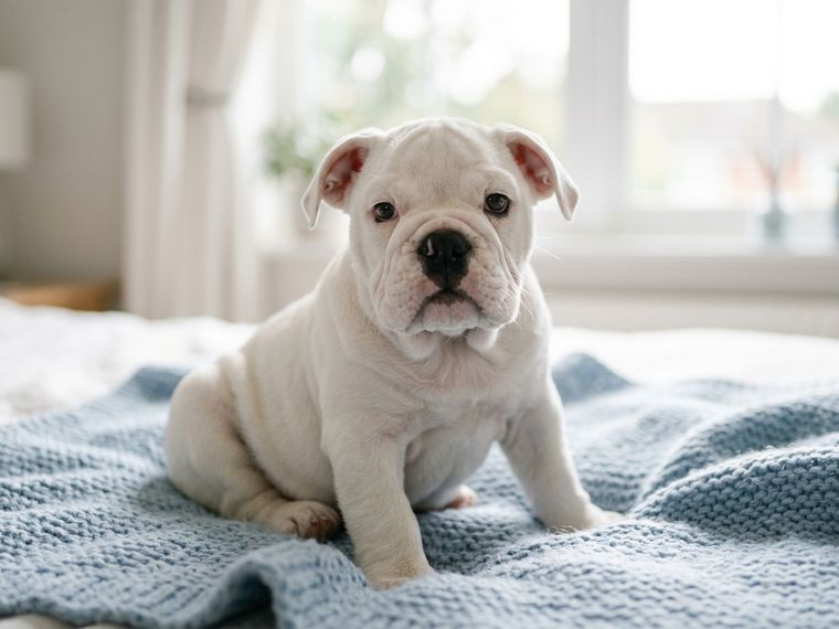 White British Bulldog puppy for sale in Singapore