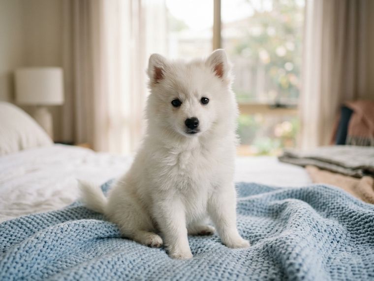 Bright White Japanese Spitz puppy for sale in Singapore