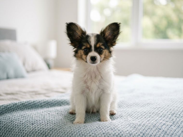 Tri-colour Papillon puppy for sale in Singapore