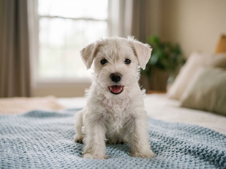 White Miniature Schnauzer puppy for sale in Singapore