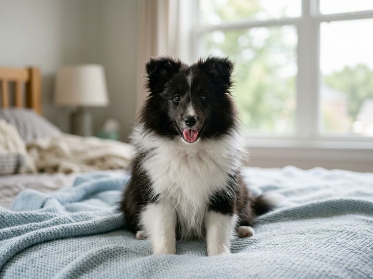 Black & White Shetland Sheepdog puppy for sale in Singapore